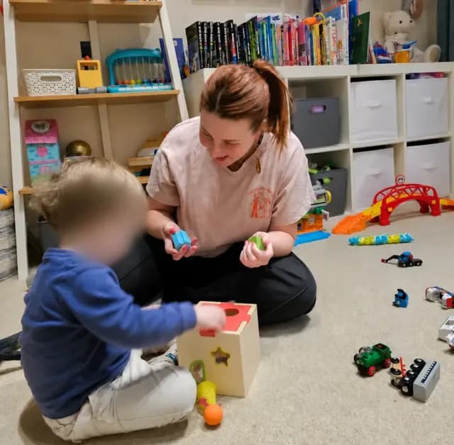 Antonia during a hands-on activity session.