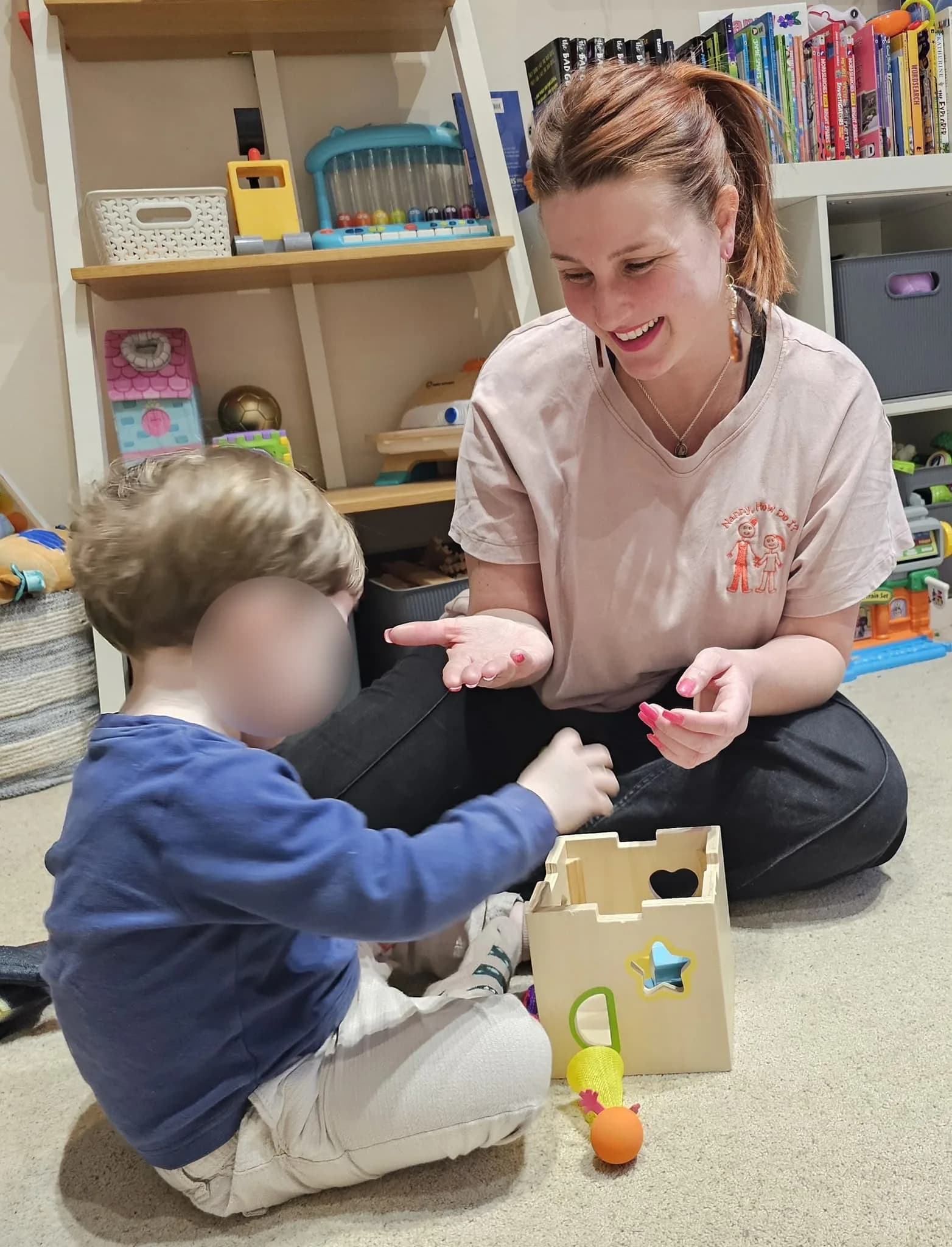 Antonia in a childcare setting.