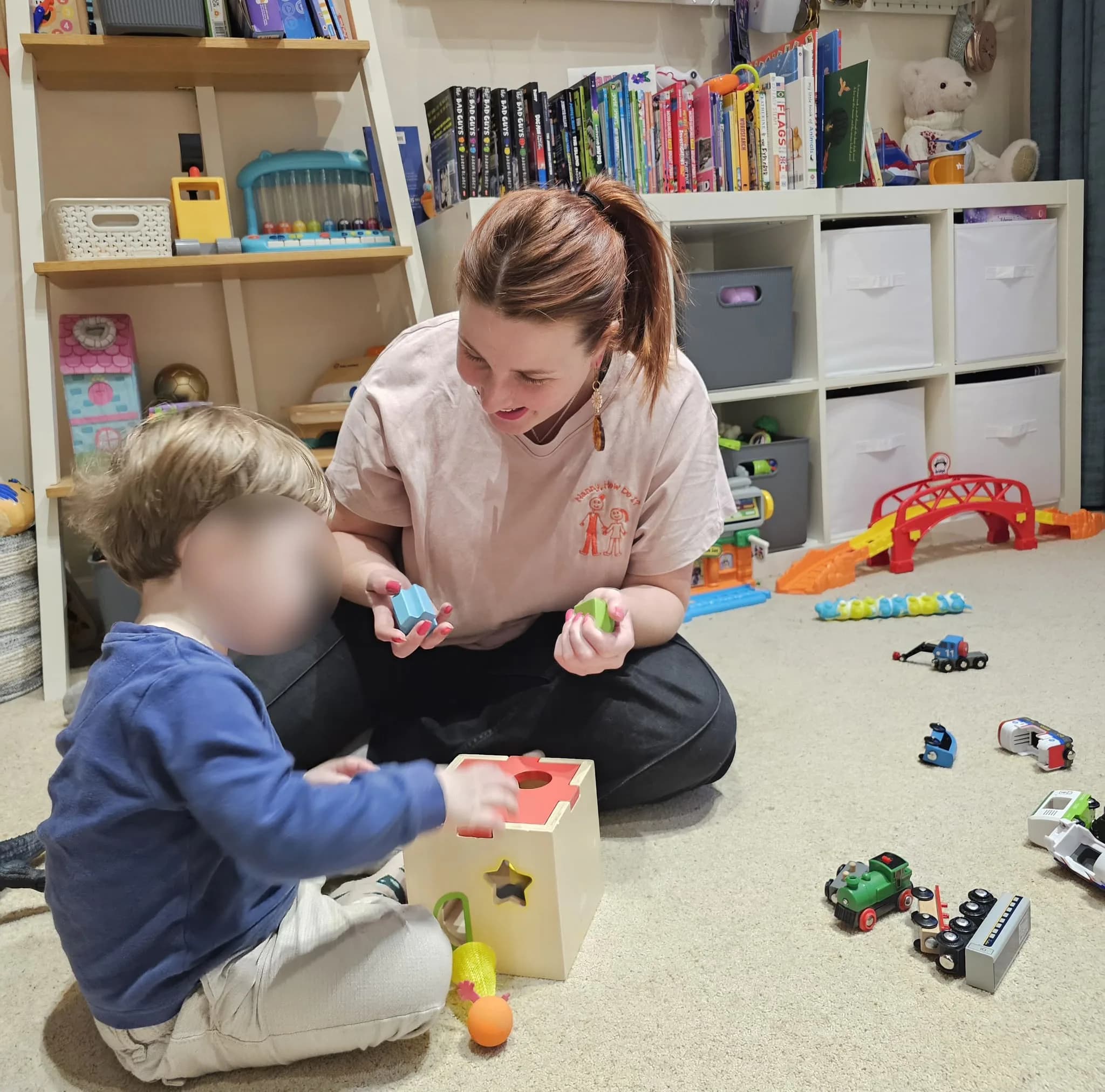 Antonia during a hands-on activity session.